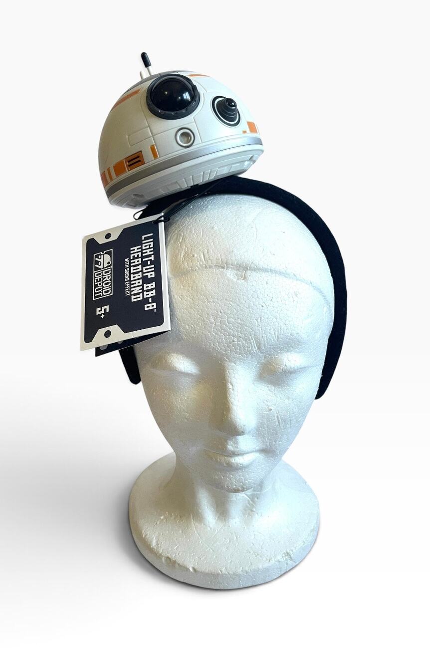 NWT Disney Galaxy's Edge Droid Depot BB-8 Light-Up Headband 2/Sound Effects